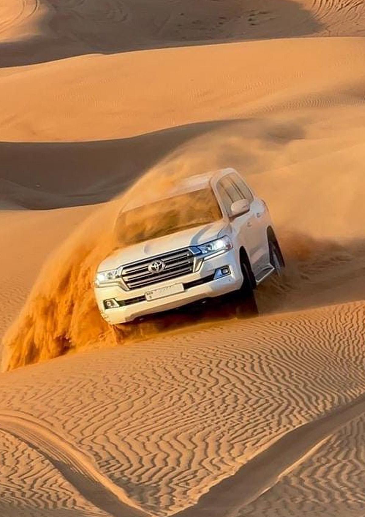 PRIVATE Desert Safari with Dinner at Premium Desert Camp experience in Dubai - Image 1