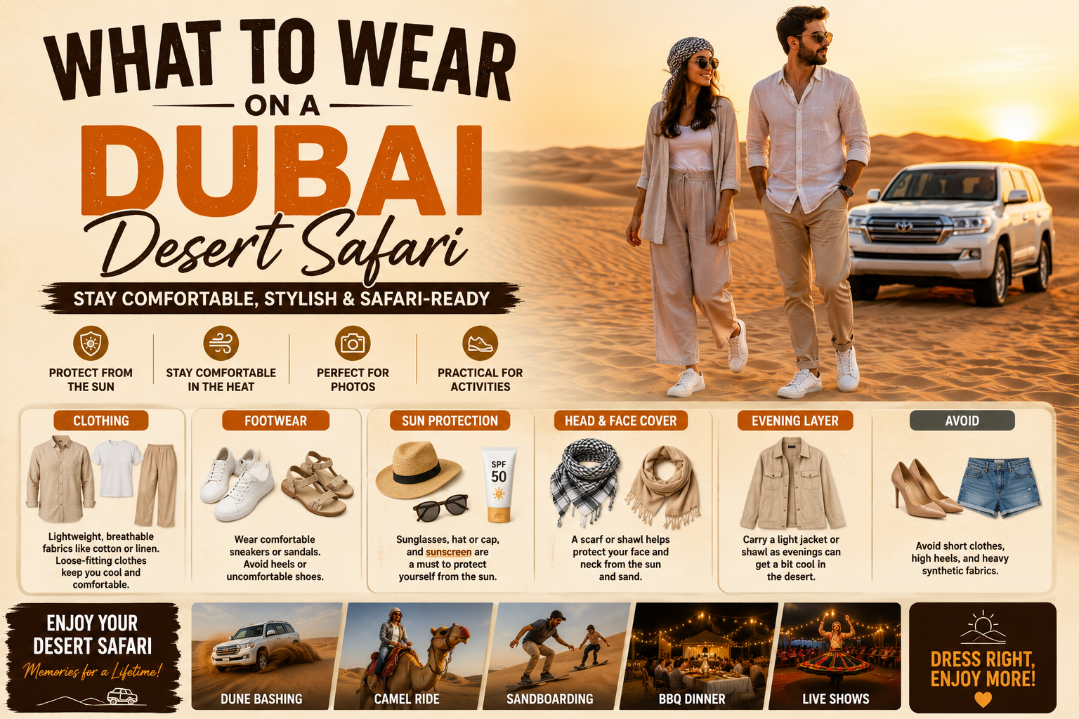 What to Wear on a Dubai Desert Safari