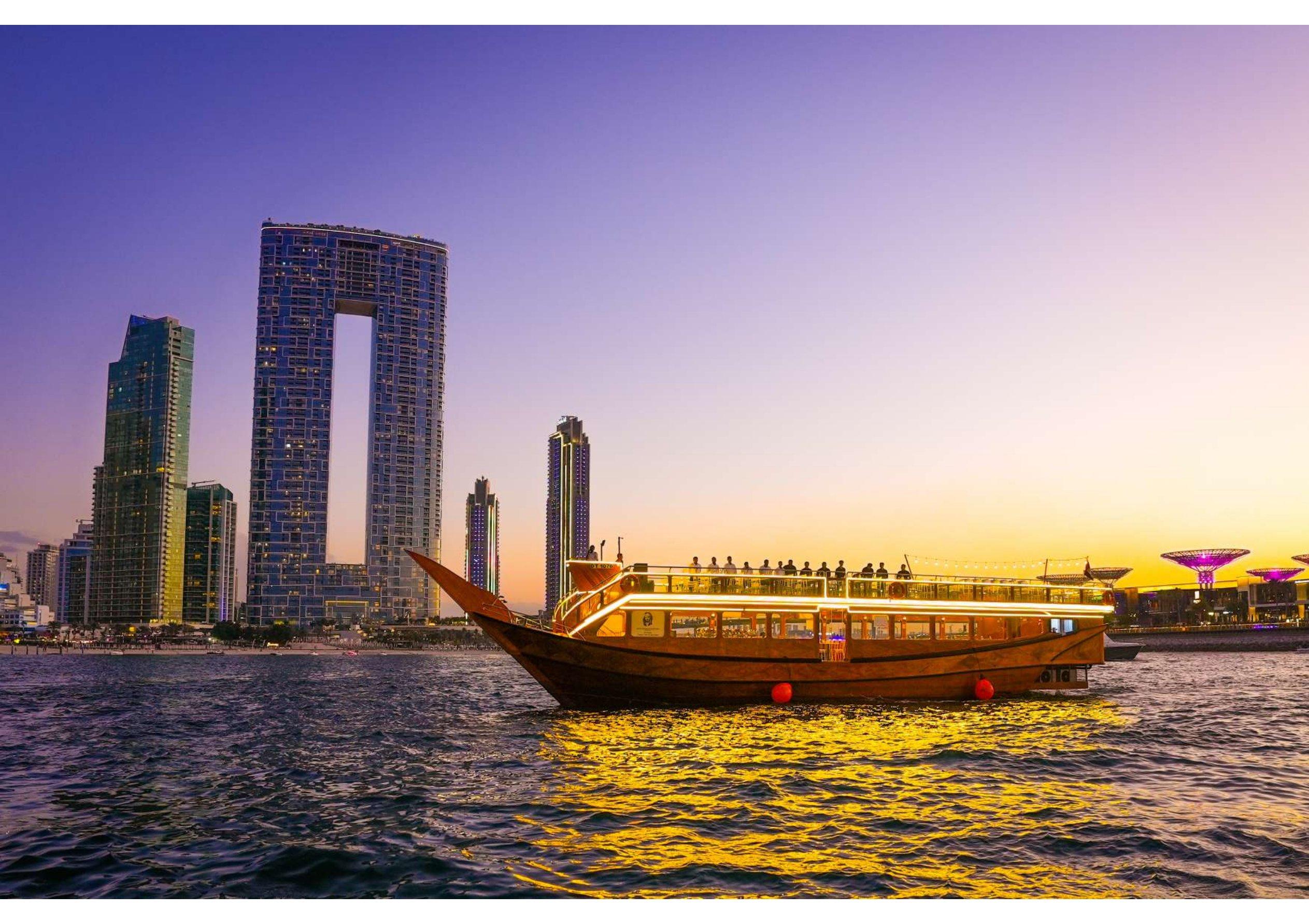 Evening Marina Dhow Cruise with Dinner experience in Dubai - Image 1