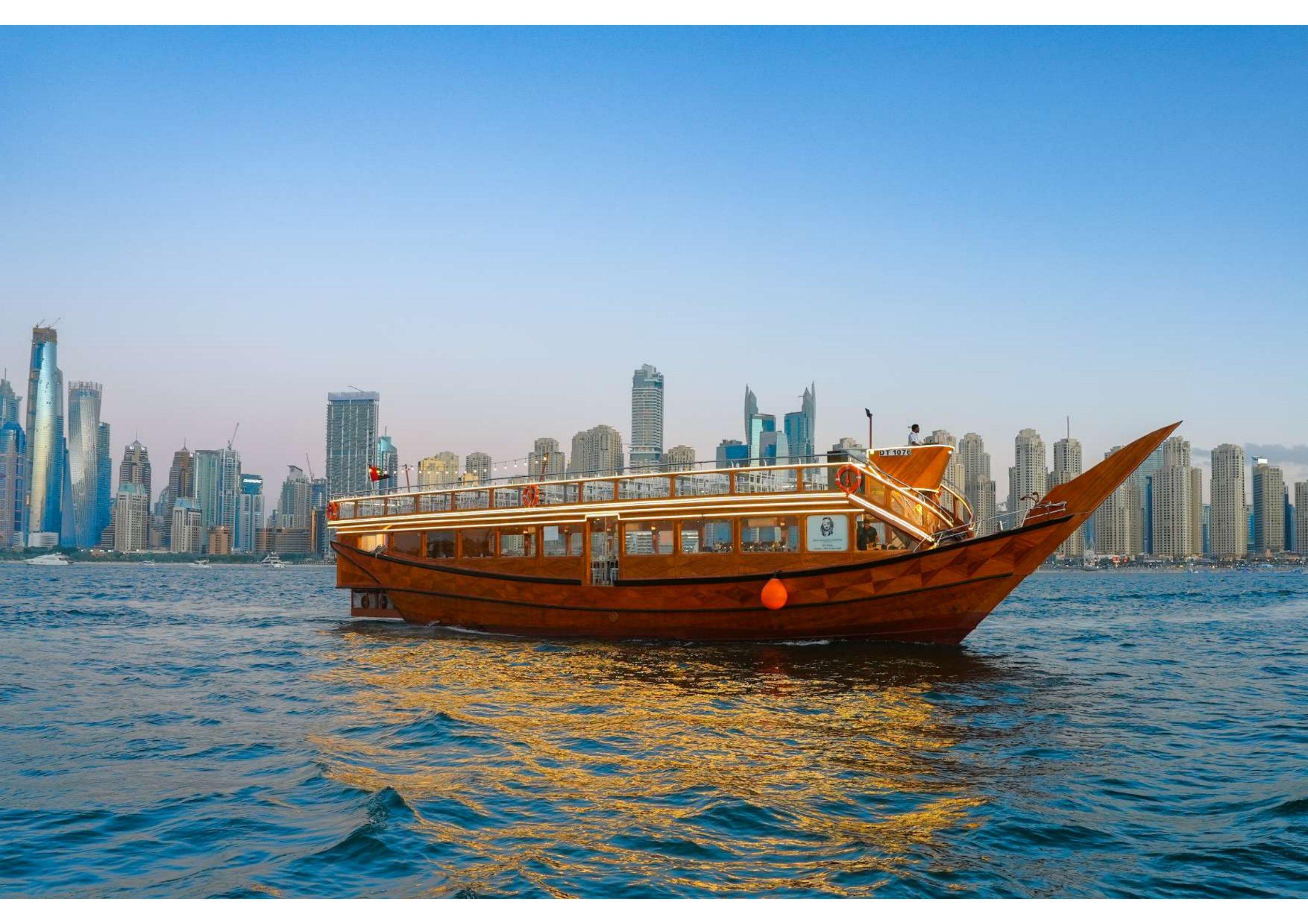 Evening Marina Dhow Cruise with Dinner experience in Dubai - Image 2