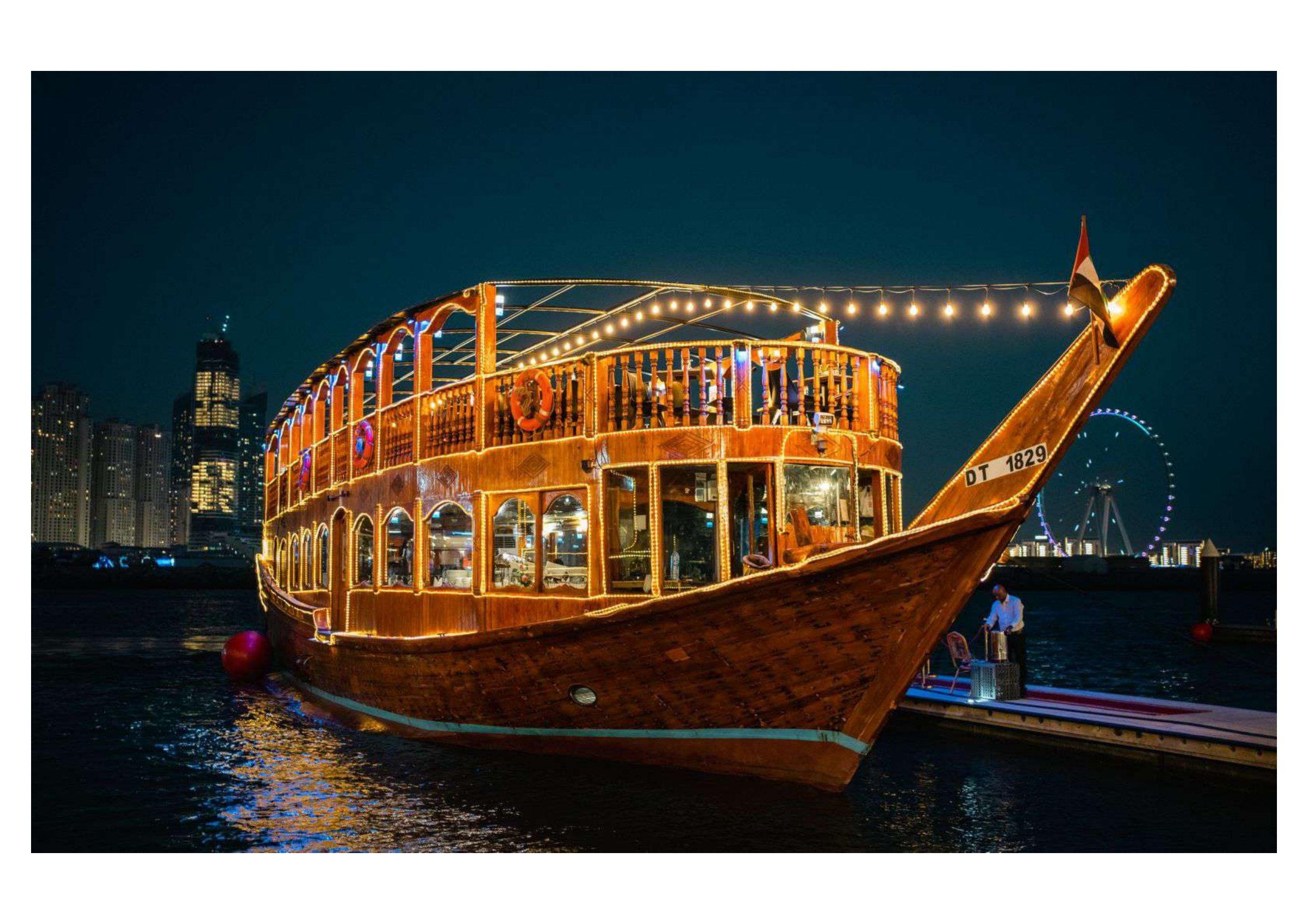 Evening Al Seef Dhow Cruise with Dinner experience in Dubai - Image 1