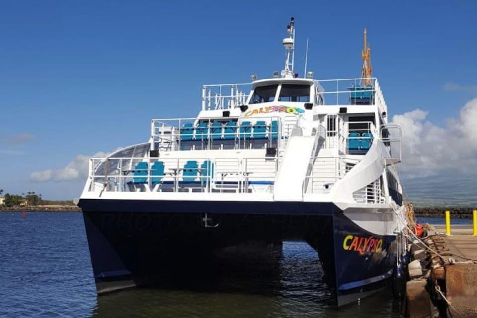 Calypso cruise yacht with swimming pool on deck in Dubai Marina