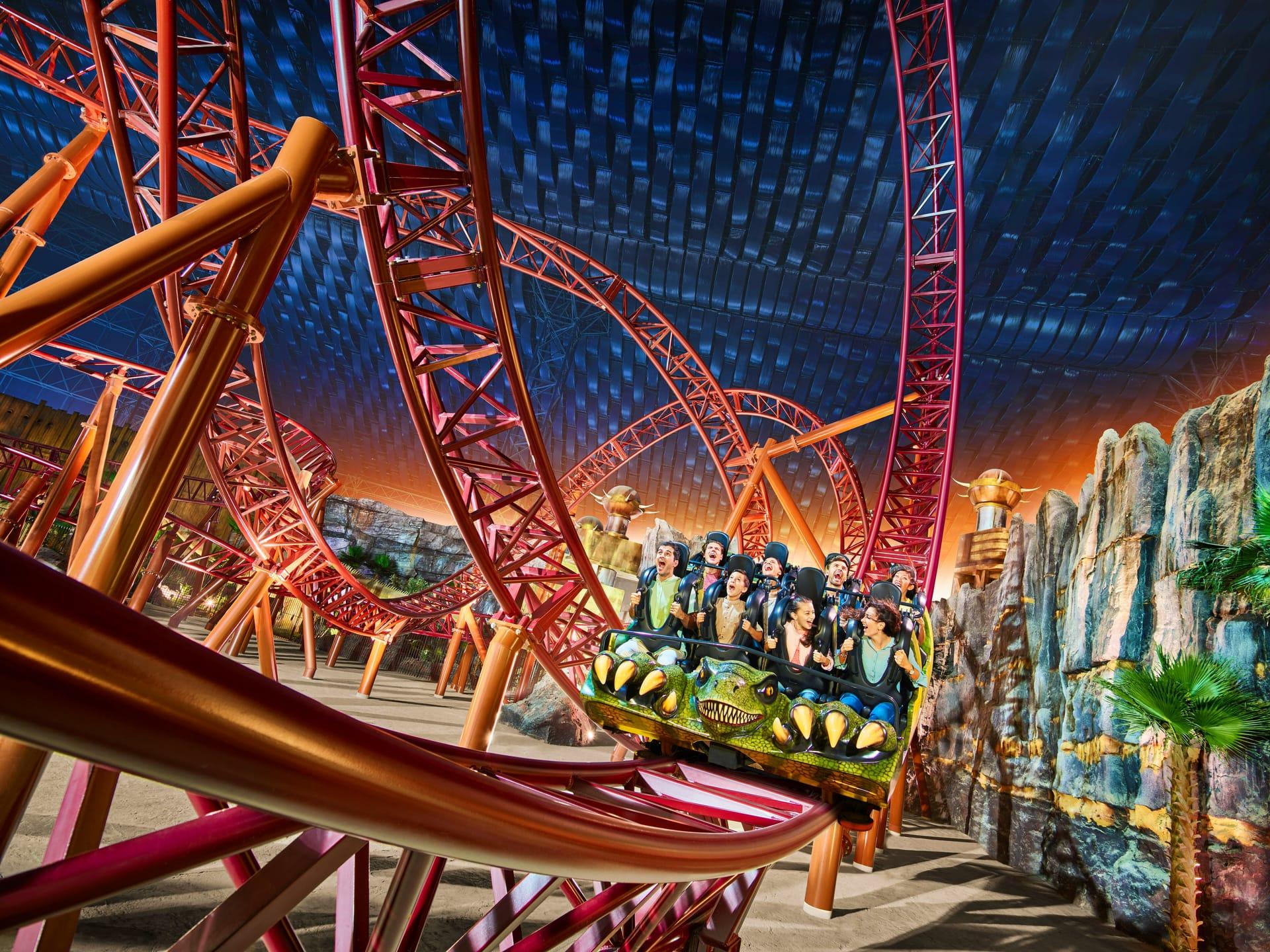 Superhero themed ride inside IMG Worlds of Adventure Dubai