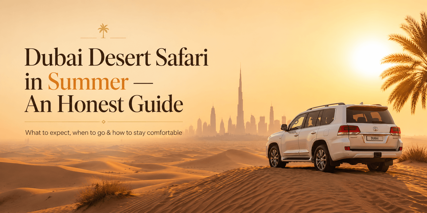 Dubai desert safari in summer - hot weather guide for desert tours