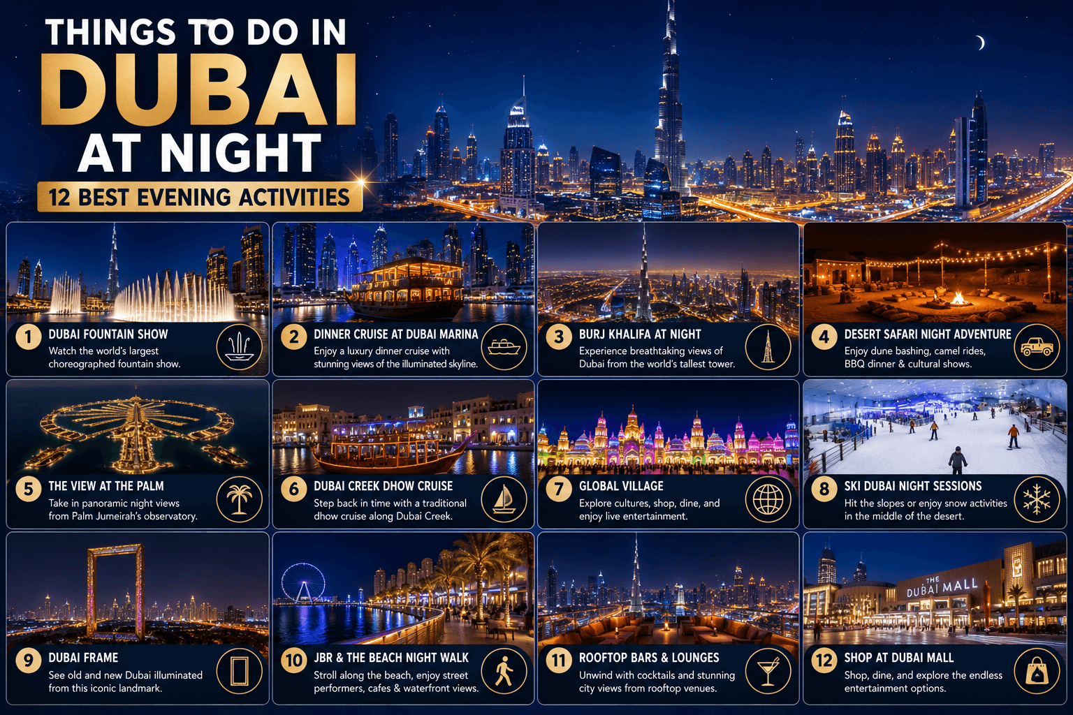 Things to Do in Dubai at Night - 12 Best Evening Activities